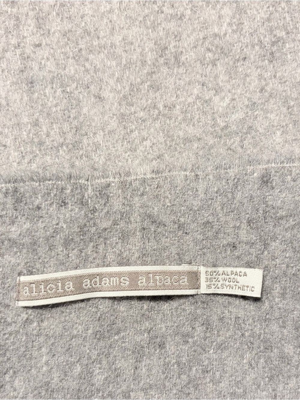 Alicia Adams Alpaca Light Gray Alpaca  Throw